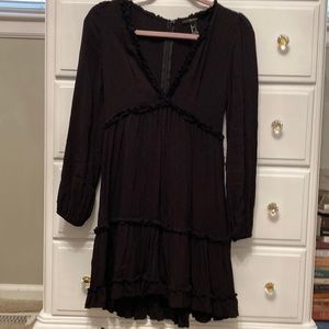 Forever 21 Black Long Sleeved Dress